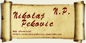 Nikolaj Peković vizit kartica